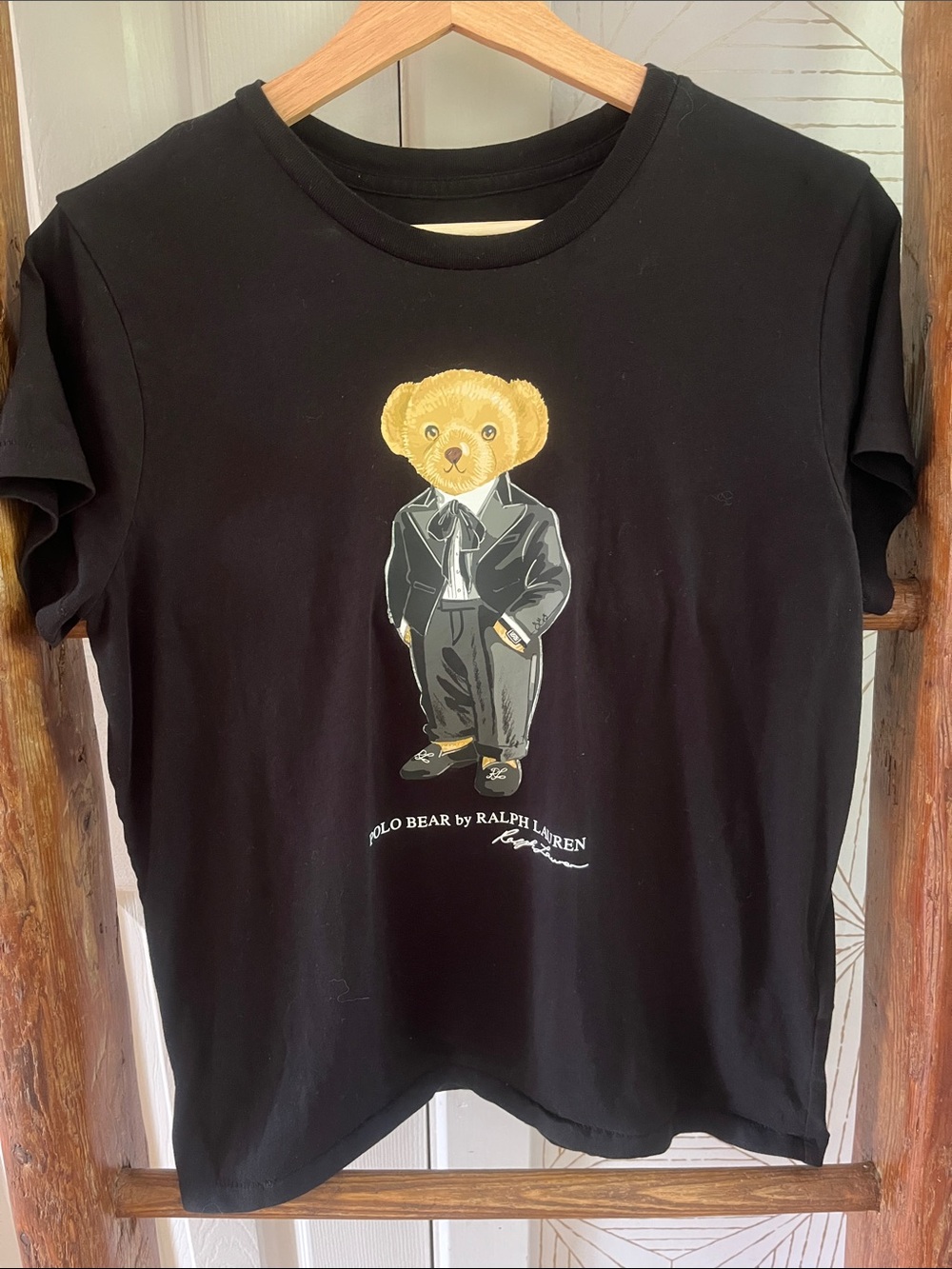Ralph Lauren Black Polo Bear Graphic Tee